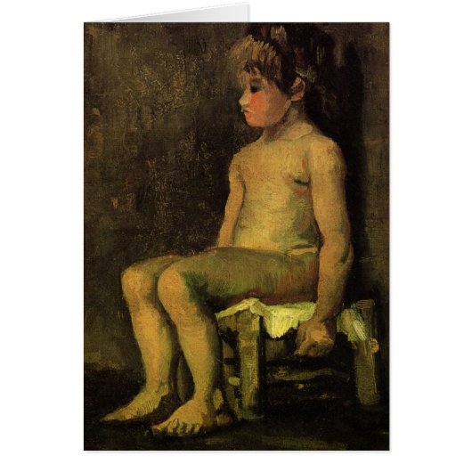 Van Gogh; Studie van een klein meisje, zittend, Po (Voorkant)