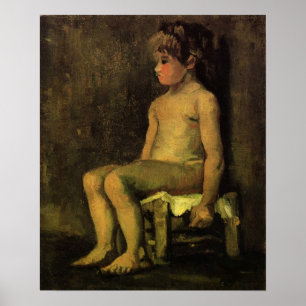 Van Gogh; Studie van een meisje, zittend, Portret Poster