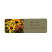 Van Gogh Style Black Eyed Susan Flowers Etiket (Voorkant)