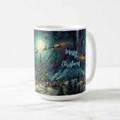 Van Gogh Style Christmas Coffee Mug Santa Sleigh Koffiemok (Voorkant rechts)