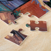 Van Gogh Style Santa Fe Travel Art with Adobe Home Legpuzzel (Zijkant)