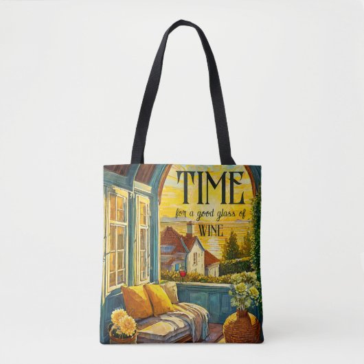 Van Gogh Style Sunset Wijnliefhebber Tote Bag (Voorkant)