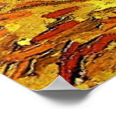 Van Gogh - Summer Evening, Wheatfield/Setting Sun Poster (Hoek)