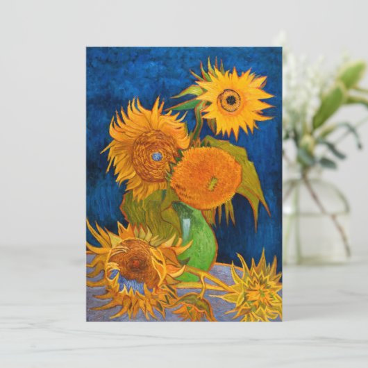 Van Gogh Sunflower Aankondiging (Staand voorkant)