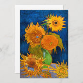 Van Gogh Sunflower Aankondiging (Voorkant / Achterkant)