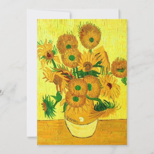 Van Gogh Sunflower Aankondiging (Voorkant)