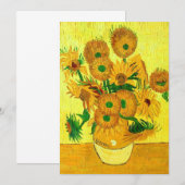 Van Gogh Sunflower Aankondiging (Voorkant / Achterkant)