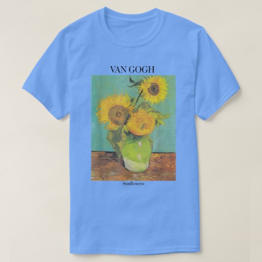 Van Gogh Sunflower Art Gift Vincent Van Gogh T-shirt (Design voorkant)