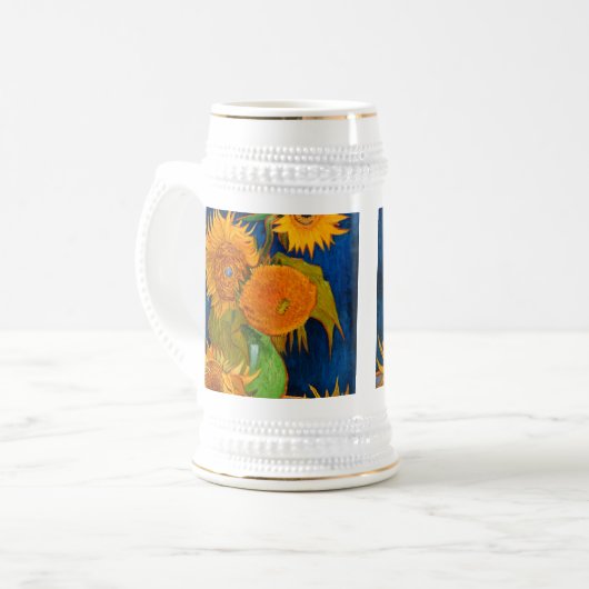 Van Gogh Sunflower Bierpul (Voorkant links)
