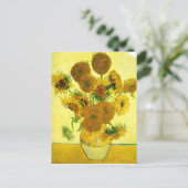 Van Gogh Sunflower Briefkaart (Staand voorkant)