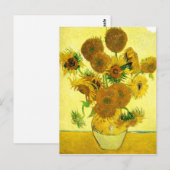 Van Gogh Sunflower Briefkaart (Voorkant / Achterkant)