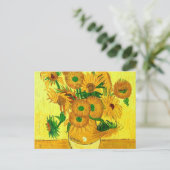 Van Gogh Sunflower Briefkaart (Staand voorkant)