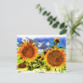 Van Gogh Sunflower Briefkaart (Staand voorkant)