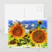 Van Gogh Sunflower Briefkaart (Voorkant / Achterkant)
