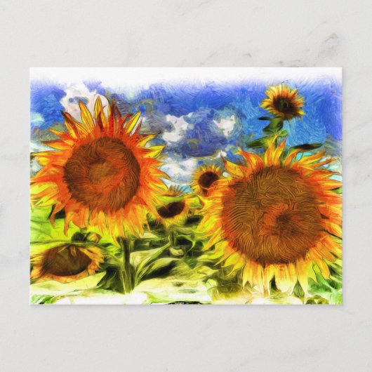 Van Gogh Sunflower Briefkaart (Voorkant)