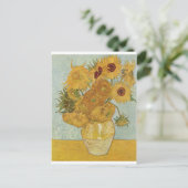 Van Gogh Sunflower Briefkaart (Staand voorkant)