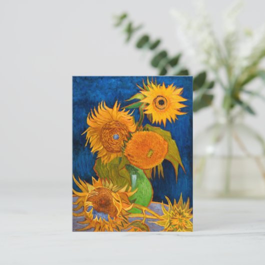 Van Gogh Sunflower Card (Staand voorkant)