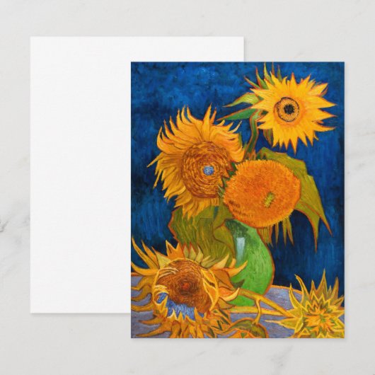 Van Gogh Sunflower Card (Voorkant / Achterkant)