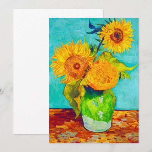 Van Gogh Sunflower Card (Voorkant / Achterkant)