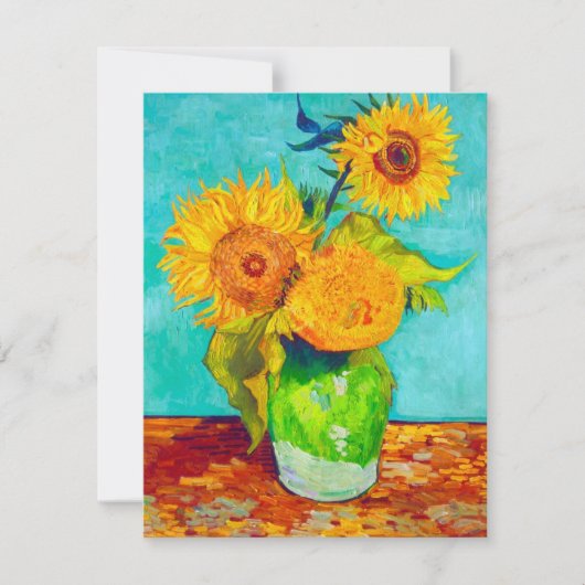 Van Gogh Sunflower Card (Voorkant)