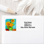 Van Gogh Sunflower Etiket (Insitu)