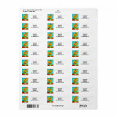 Van Gogh Sunflower Etiket (Full Sheet)