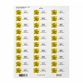 Van Gogh Sunflower Etiket (Full Sheet)