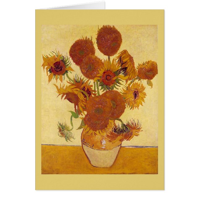 Van Gogh Sunflower (F454)  fijne kunst (Voorkant)