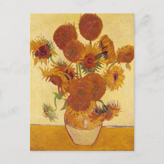 Van Gogh Sunflower (F454)  fijne kunst Briefkaart
