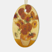 Van Gogh Sunflower (F454)  fijne kunst Keramisch Ornament (Links)