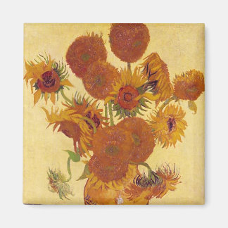 Van Gogh Sunflower (F454)  fijne kunst Magneet