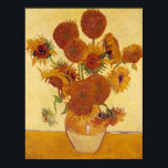 Van Gogh Sunflower (F454)  fijne kunst Poster<br><div class="desc">Kunstmatige posters,  prints en andere artikelen van Vincent van Gogh. Zonnebloemen.</div>