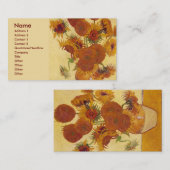 Van Gogh Sunflower (F454)  fijne kunst Visitekaartje (Voorkant / Achterkant)
