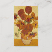 Van Gogh Sunflower (F454)  fijne kunst Visitekaartje (Achterkant)
