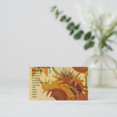Van Gogh Sunflower (F454)  fijne kunst Visitekaartje (Staand voorkant)