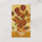 Van Gogh Sunflower (F454)  fijne kunst Visitekaartje (Achterkant)