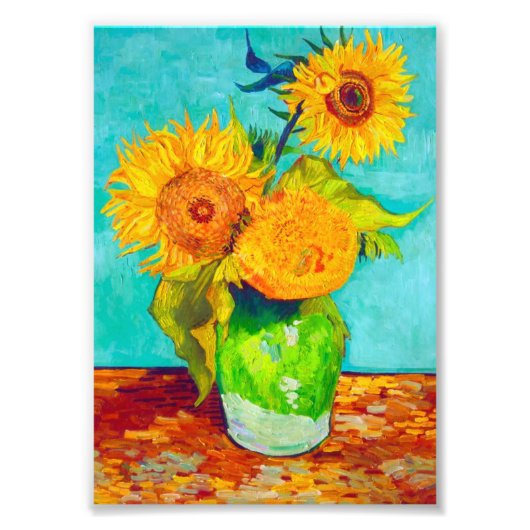 Van Gogh Sunflower Foto Afdruk (Voorkant)