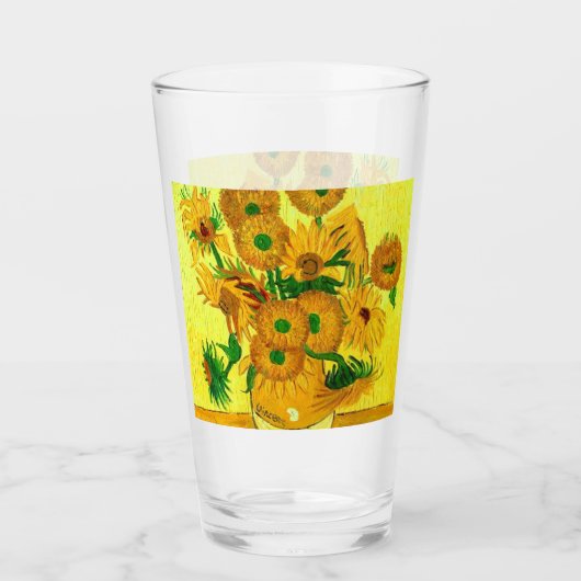 Van Gogh Sunflower Glas (Voorkant)