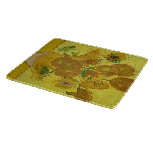 Van Gogh Sunflower Glass Cutting Board Snijplank (Hoek)