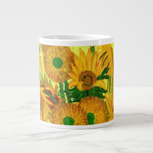 Van Gogh Sunflower Grote Koffiekop (Voorkant)