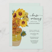 Van Gogh Sunflower Housewarming Party Invitation Kaart (Voorkant / Achterkant)