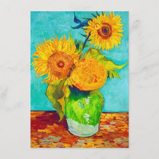 Van Gogh Sunflower Informatiekaartje (Voorkant)
