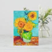 Van Gogh Sunflower Informatiekaartje (Staand voorkant)