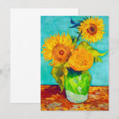 Van Gogh Sunflower Informatiekaartje (Voorkant / Achterkant)