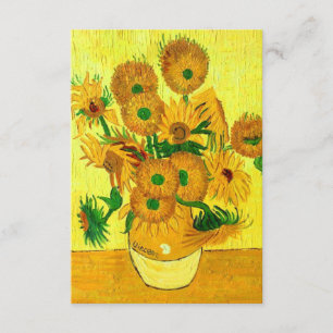 Van Gogh Sunflower Informatiekaartje