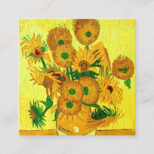Van Gogh Sunflower Informatiekaartje (Voorkant)