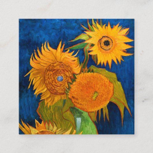 Van Gogh Sunflower Informatiekaartje (Voorkant)