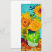 Van Gogh Sunflower Kaart (Voorkant / Achterkant)