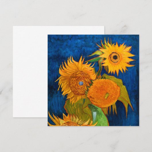 Van Gogh Sunflower Kaart (Voorkant / Achterkant)