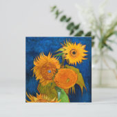 Van Gogh Sunflower Kaart (Staand voorkant)